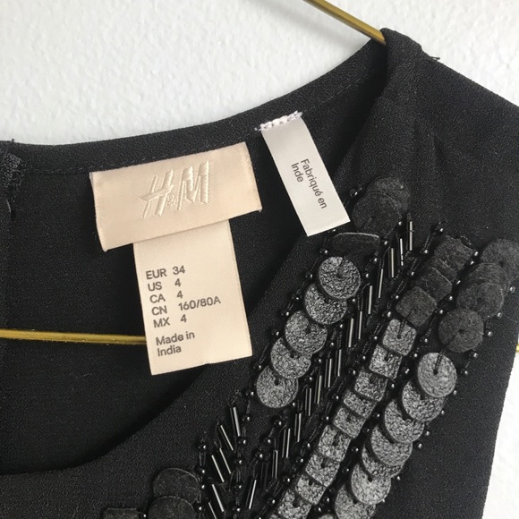H&M Formal Sequin Top Black Maxi Dress. Women’s size 4 - Picture 6 of 12